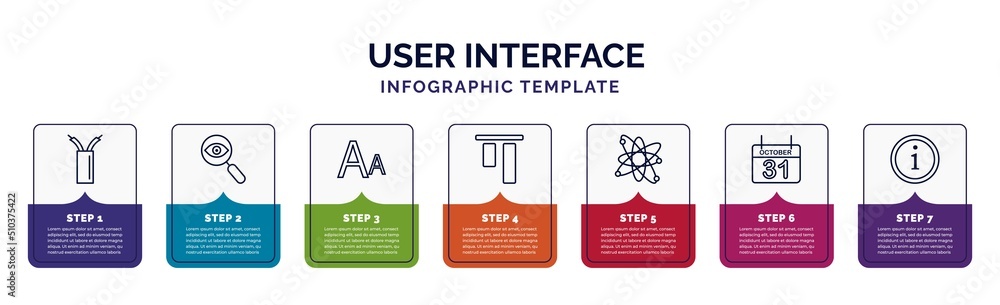 Poster infographic template with icons and 7 options or steps. infographic for user interface concept. incl