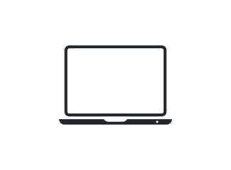 Laptop Icon in trendy flat style isolated on white background.