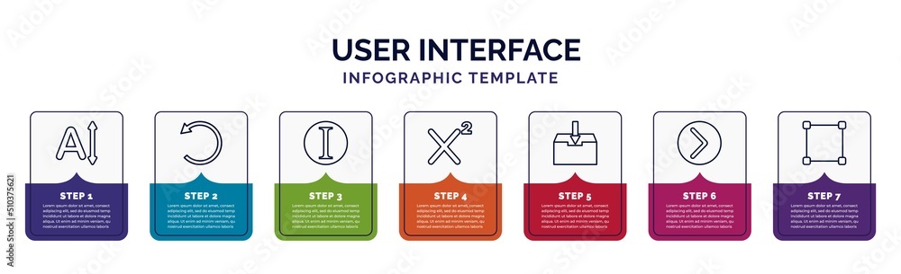 Poster infographic template with icons and 7 options or steps. infographic for user interface concept. incl