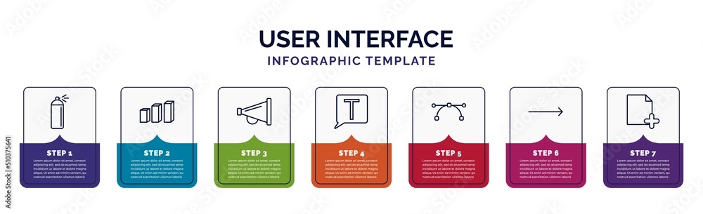 Poster infographic template with icons and 7 options or steps. infographic for user interface concept. incl