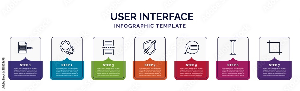 Poster infographic template with icons and 7 options or steps. infographic for user interface concept. incl