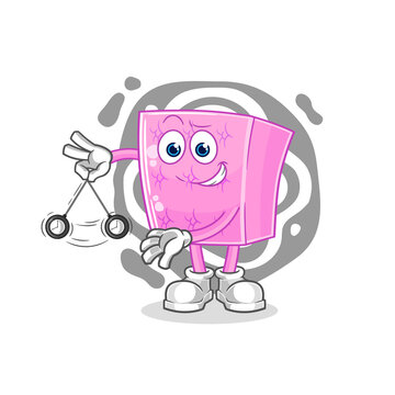 recommend clip art: mattress hypnotizing cartoon. cartoon mascot vector