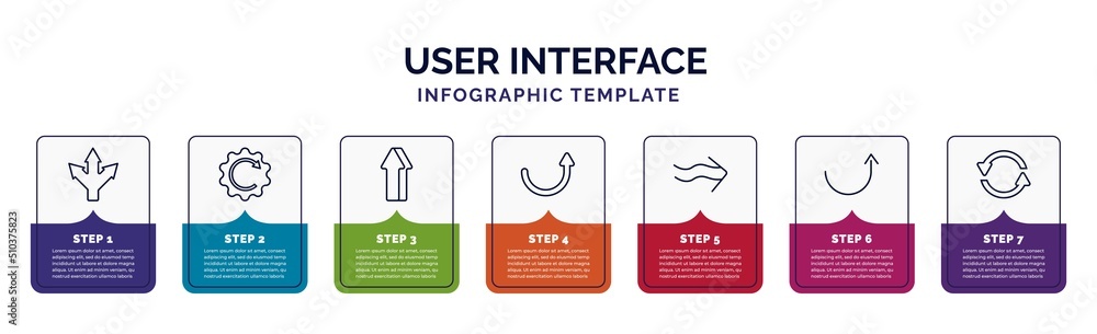 Poster infographic template with icons and 7 options or steps. infographic for user interface concept. incl