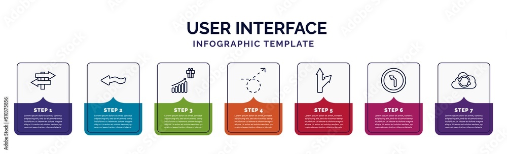 Poster infographic template with icons and 7 options or steps. infographic for user interface concept. incl
