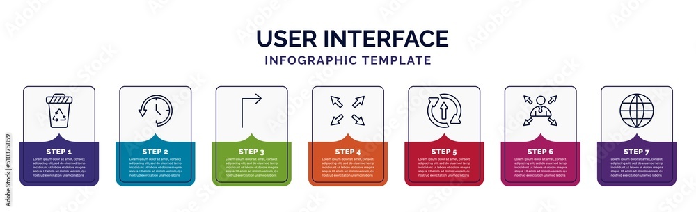 Poster infographic template with icons and 7 options or steps. infographic for user interface concept. incl