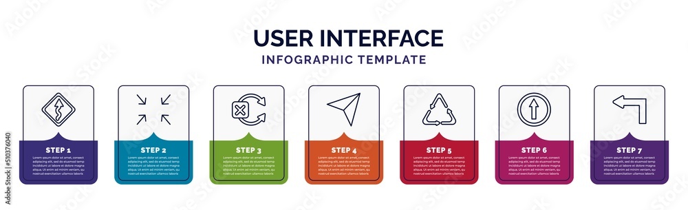 Poster infographic template with icons and 7 options or steps. infographic for user interface concept. incl
