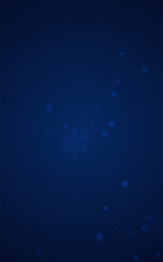 Gray Snowflake Vector Blue Background. New