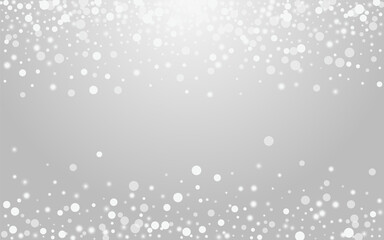 Grey Snow Vector Grey Background. Overlay Subtle