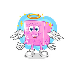 mattress angel with wings vector. cartoon character