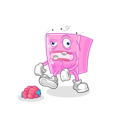 mattress zombie character.mascot vector