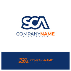 Letter S C A logo design vector template, Initial SCA logo concepts illustration.