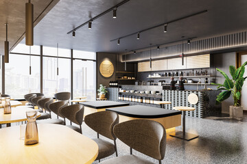 3d Rendering Coffee Shop and Cafe Lounge Restaurant