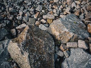 Large and small rocks