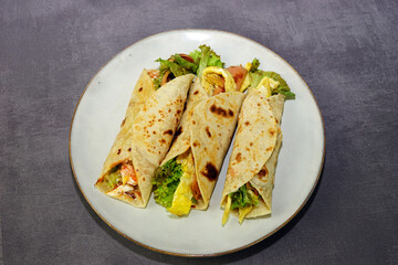 Wrap and roll tortilla