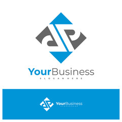 Letter JP logo design vector template, Initial JP logo concepts illustration.