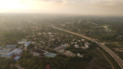 Sri Lanka Express Way from the Sky at Dawn