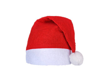 red santa hat isolated on a white background