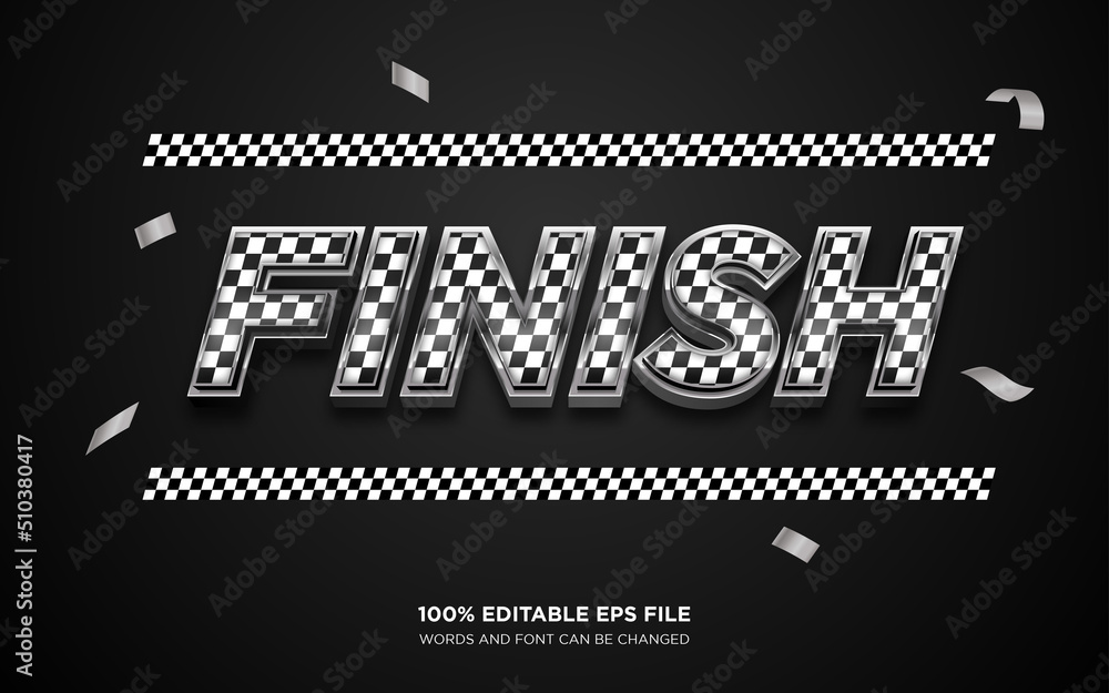 Poster finish 3d editable text style effect