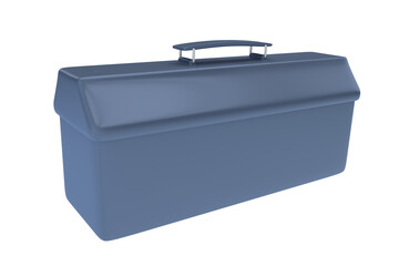 Metal tool box isolated on white background
