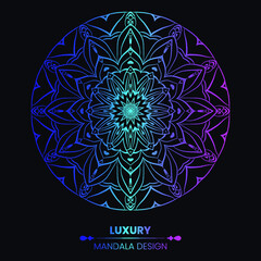 Luxury ornamental mandala design background in multicolor