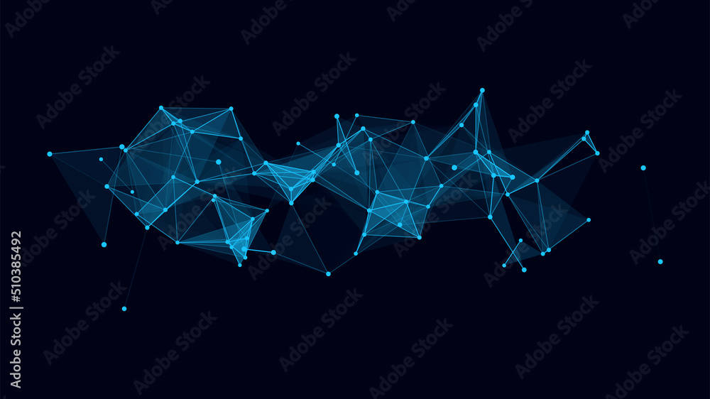 Poster network connection structure. technology connect big data. science background. business futuristic b