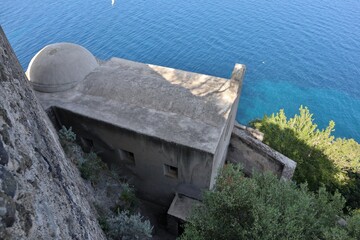 Ischia - Chiesa di Santa Maria dell'Ortodontico dal Giardino degli Ulivi del Castello Aragonese