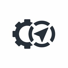 Correct the movement direction. Path setting.Vector illustration isolated on white background.