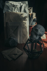 Skull on the table