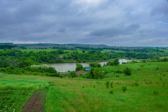 Cold Yar in the Cherkasy region. View from the hill.
