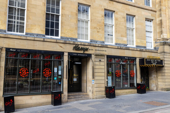 Newcastle Upon Tyne UK 21st March 2021: Harry's Bar In Newcastle Grey Street, Closed During 2021 Pandemic