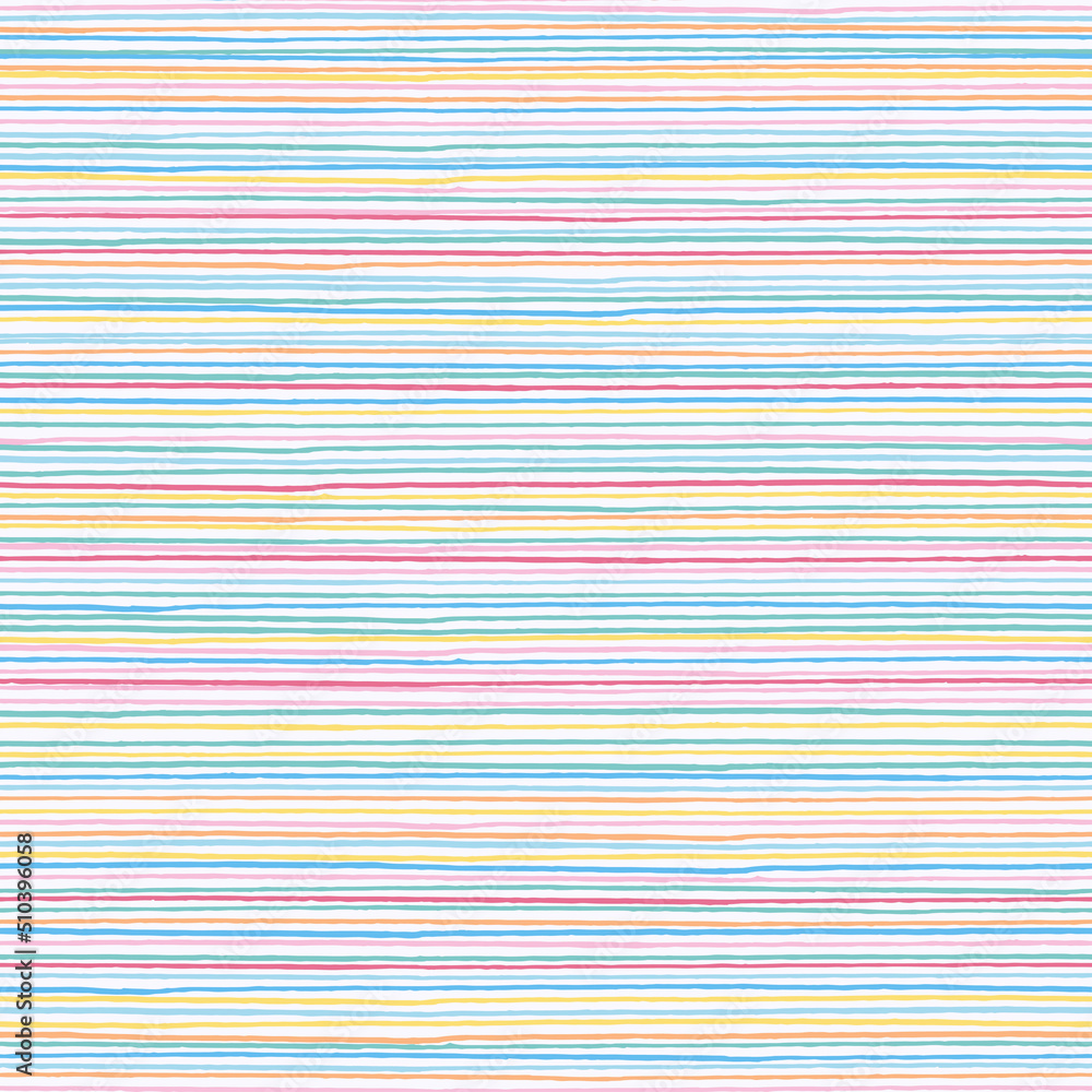 Poster Seamless pattern with color hand drawn lines. Vector illustration