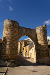 Ancient arch in Becerril de Campos, Palencia, Castilla y León, Spain.