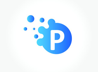 Dots Letter P Logo. P Letter Design Vector with Dots. EPS 10.