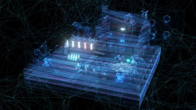 3d animation of Real Estate Land in Metaverse