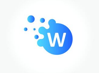 Dots Letter W Logo. W Letter Design Vector with Dots. EPS 10.