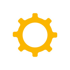 gear icon on white background