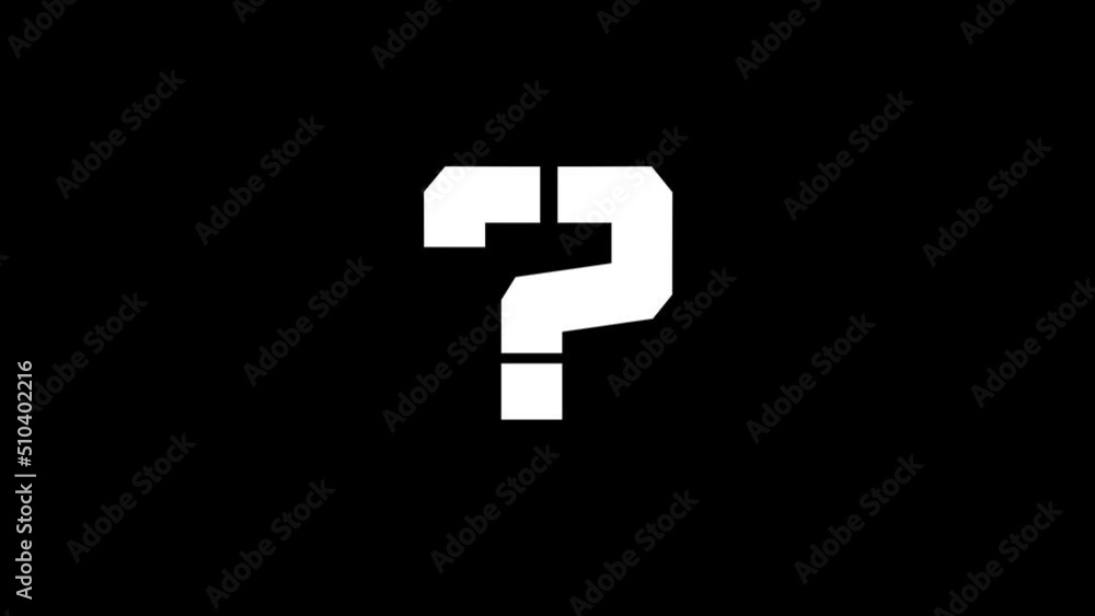 Poster white picture of question mark on a black background. american alphabet. english language for writin