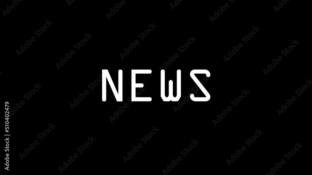 Poster white picture of news on a black background. informing the population about world events. distortion