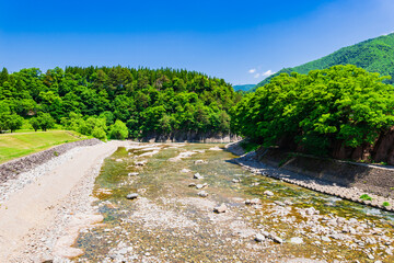 世界遺産　白川郷　庄川