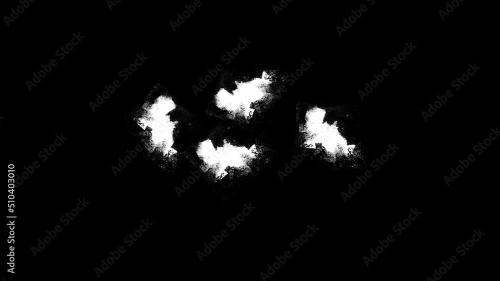 Poster white picture of spots on a black background. abstract stains on a black background. distortion liqu
