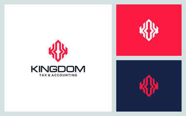 Fototapeta premium modern k logo unique design