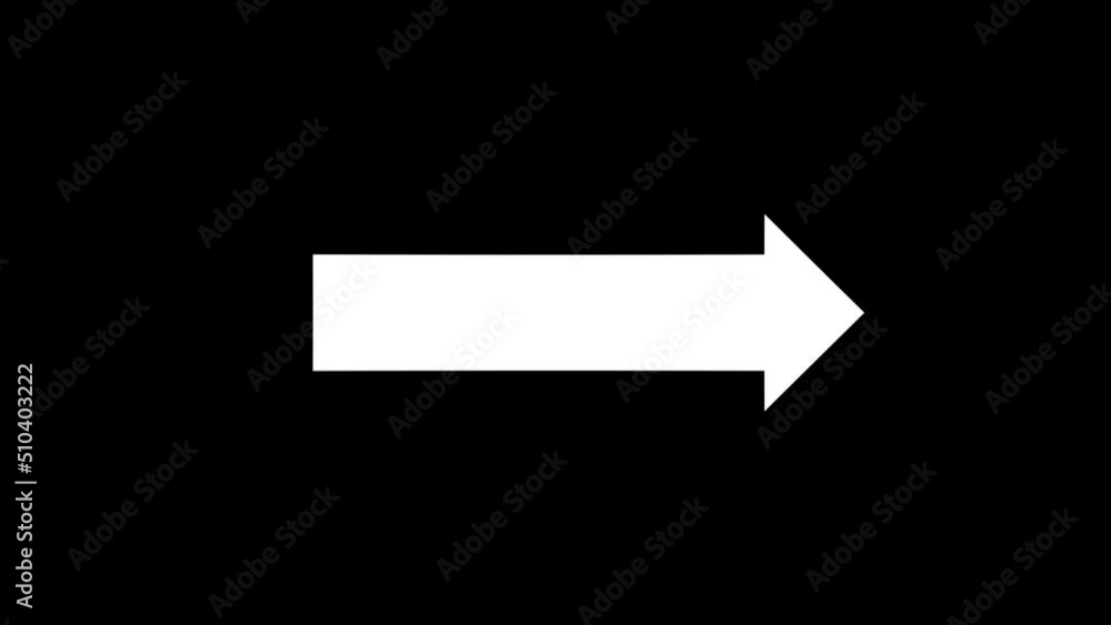 Poster white picture of arrow on a black background. file for business presentation. distortion liquid styl