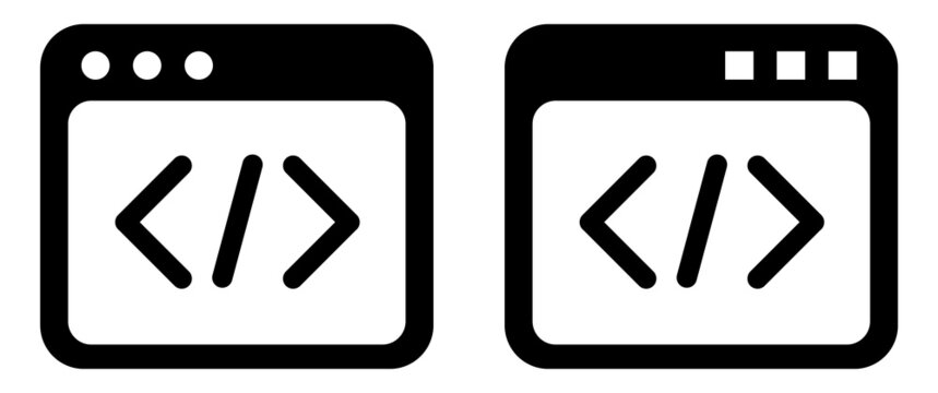 Code Icon. Html Sign. Stock Vector