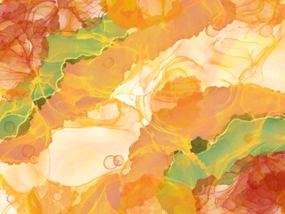 Alcohol abstract background in warm colors