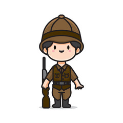 cute man safari hunter