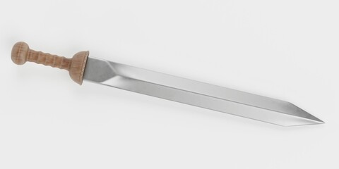 Realistic 3D Render of Gladius Sword