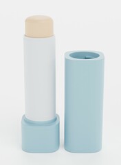 Realistic 3D Render of Lip Balm