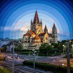 Fototapeta premium St. Francis of Assisi Church in Vienna