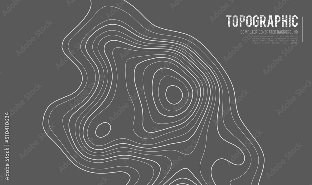 Poster grey contours vector topography. geographic mountain topography vector illustration. topographic pat