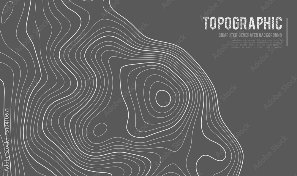 Poster grey contours vector topography. geographic mountain topography vector illustration. topographic pat